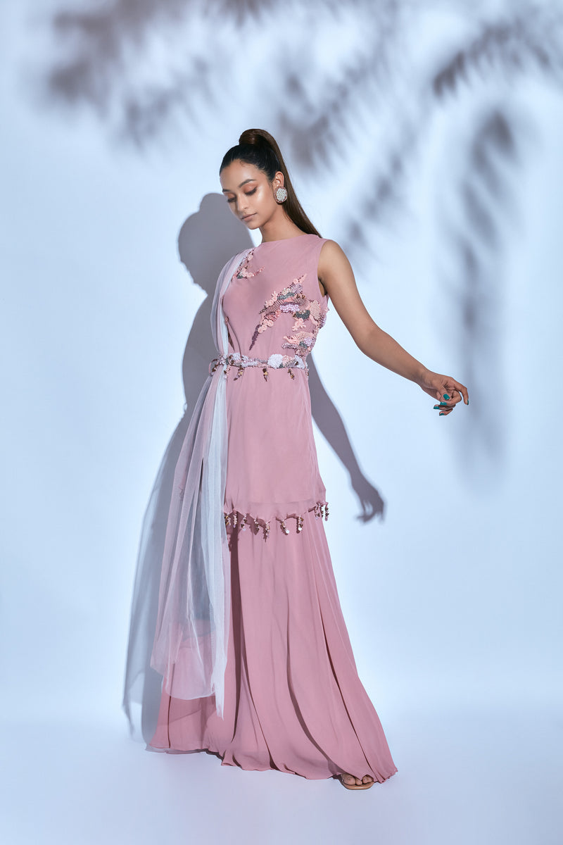 Palazzo Suit Online: Buy Latest Pink Palazzo Suit Online Shopping