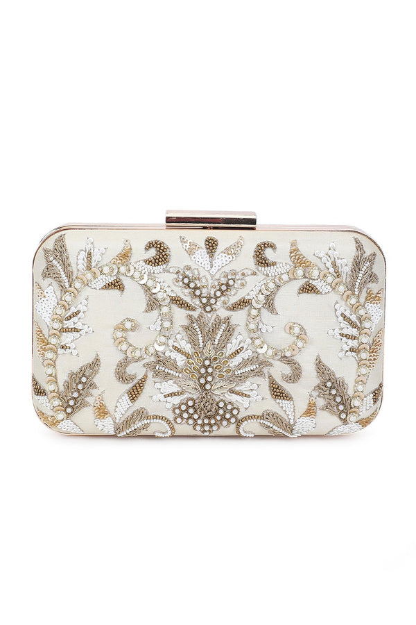 Beige beauty clutch