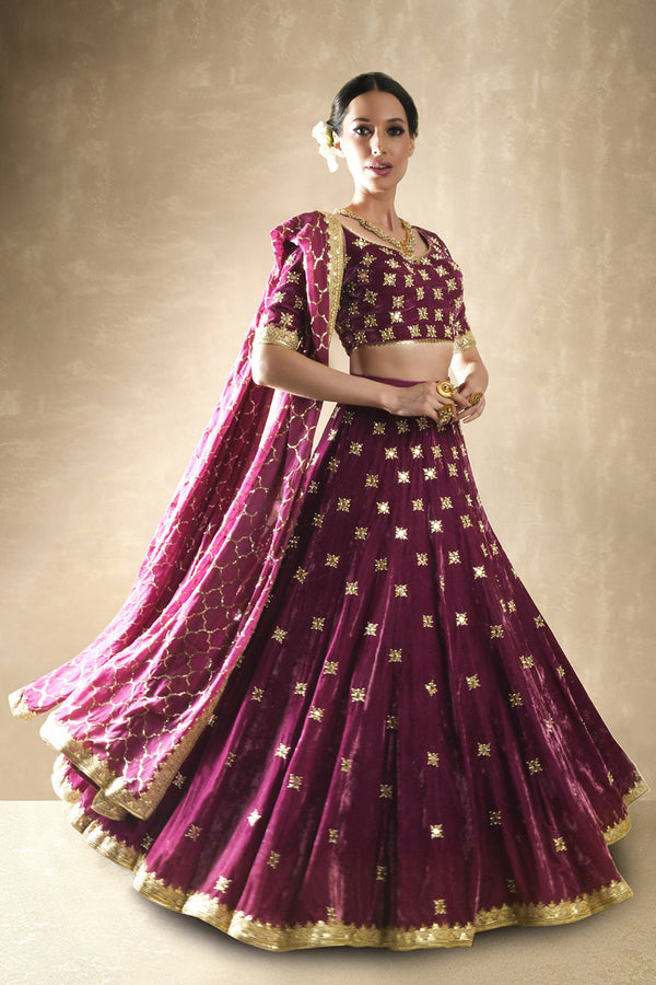 Pomegranate Lehenga Set