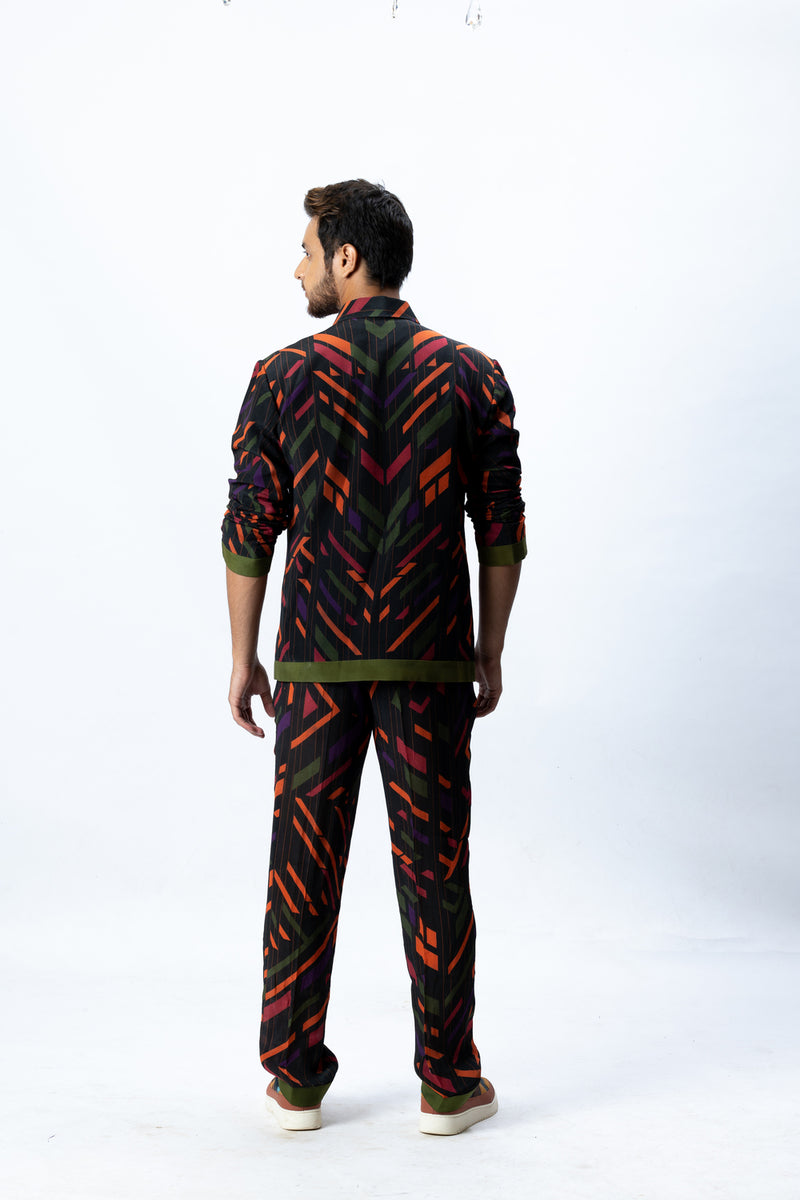 Multi-Colour Bomber Jacket and Pants