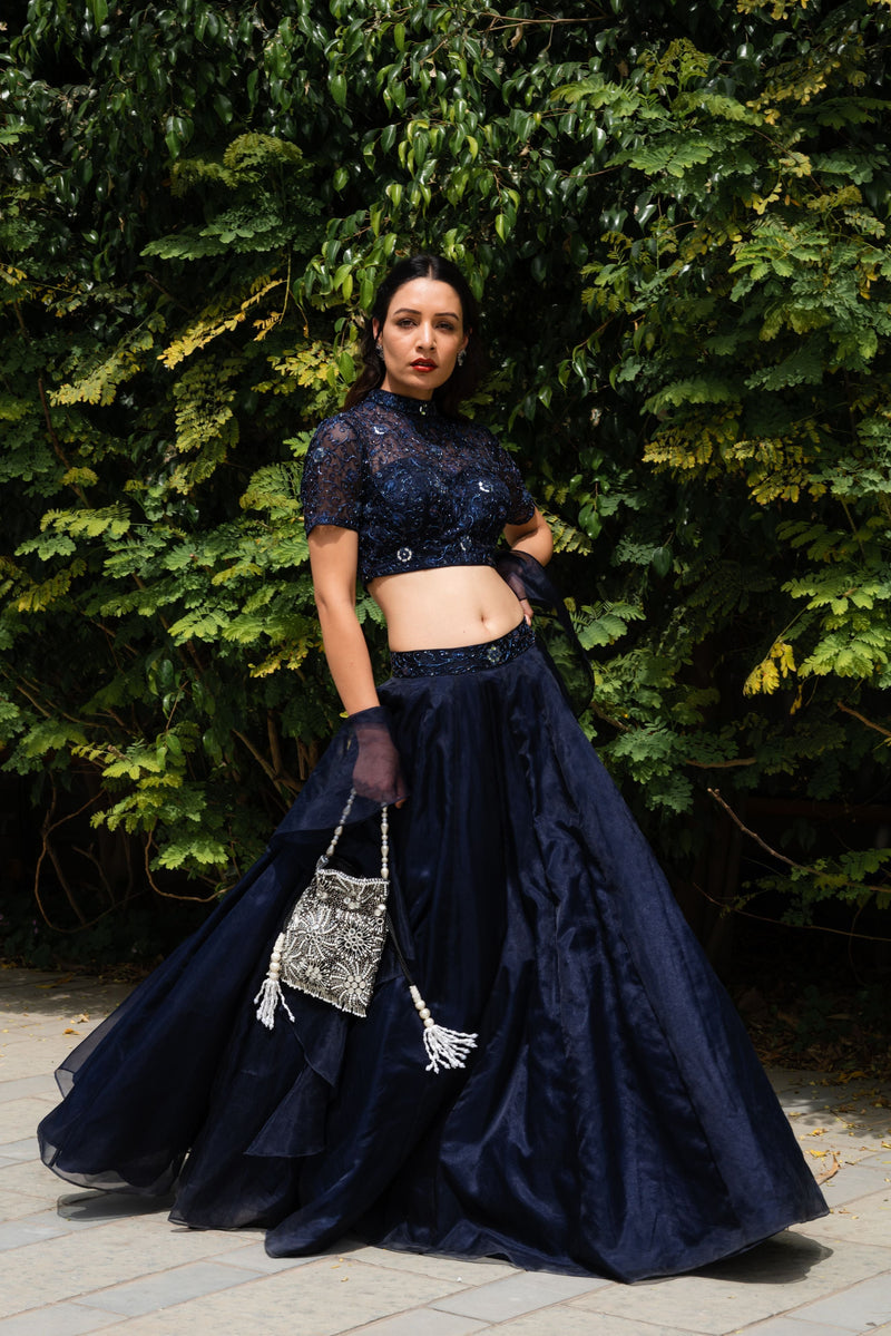 Maheem Organza Lehenga