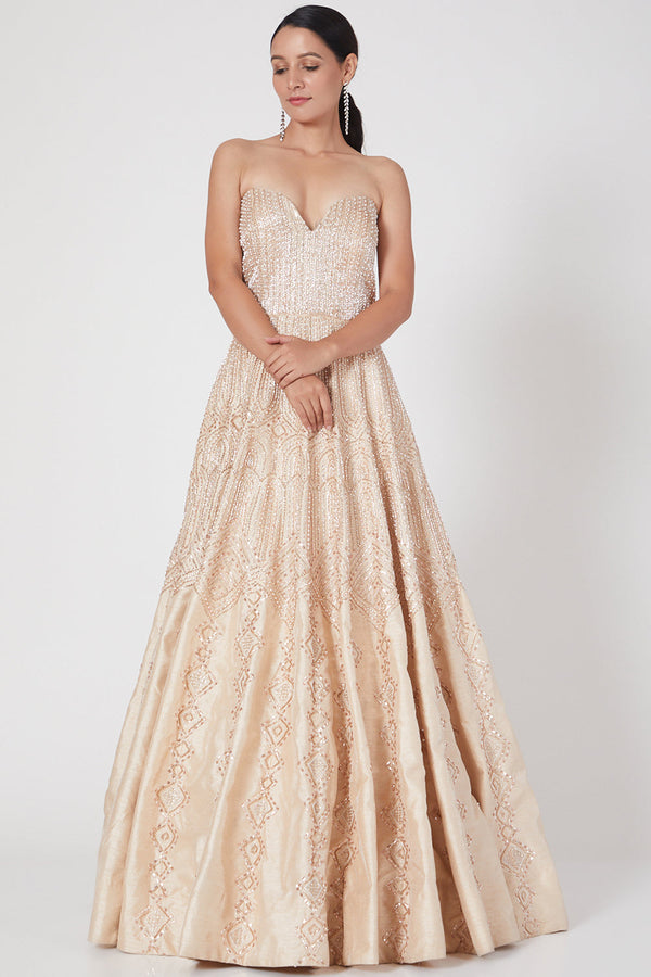 Golden Embroidered Gown