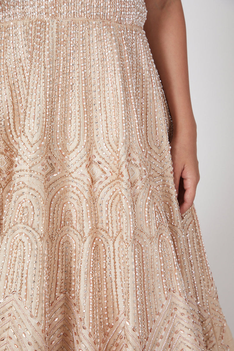 Golden Embroidered Gown