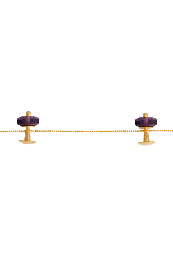 Purple Hydro Quartz Kurta Buttons