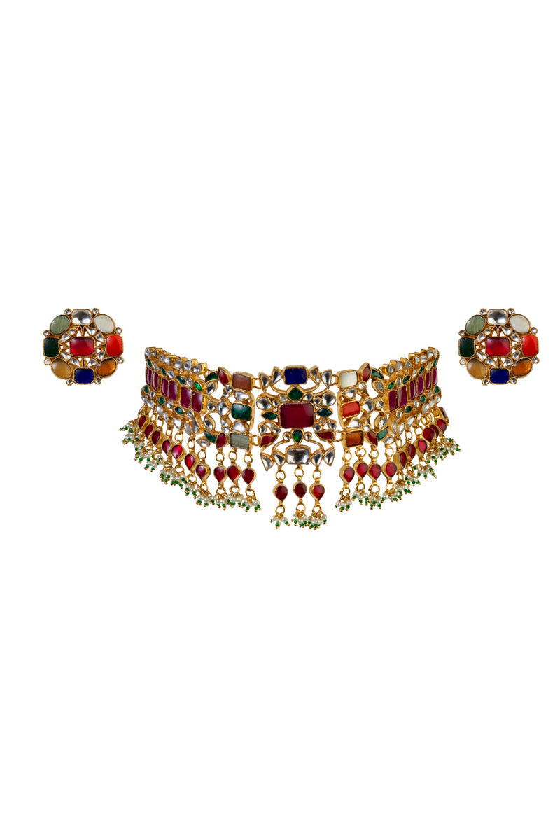 Multicolour Choker Set