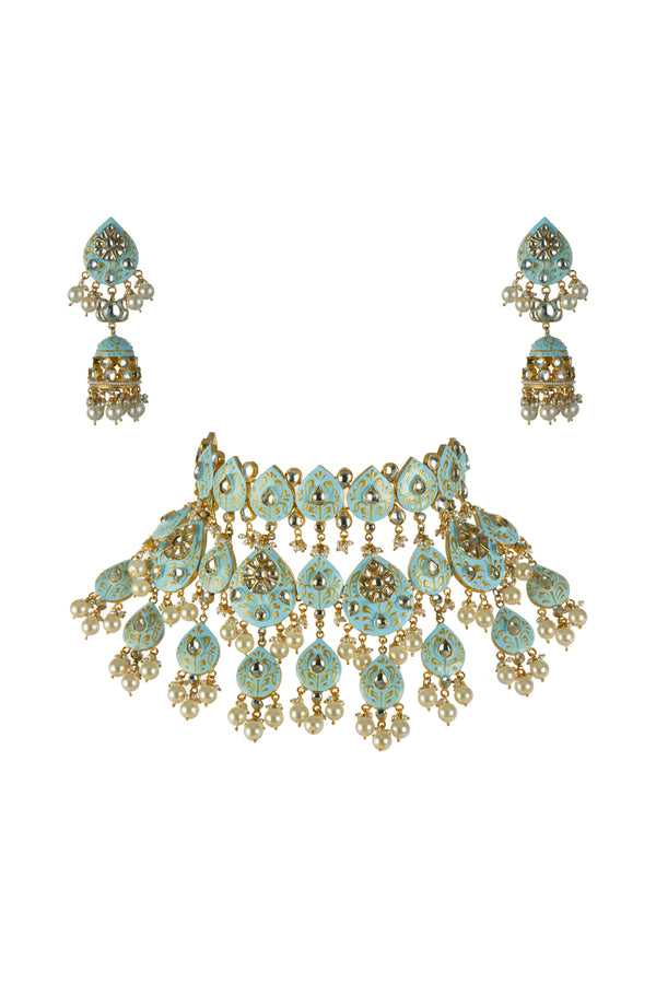 Pastel Blue Necklace Set