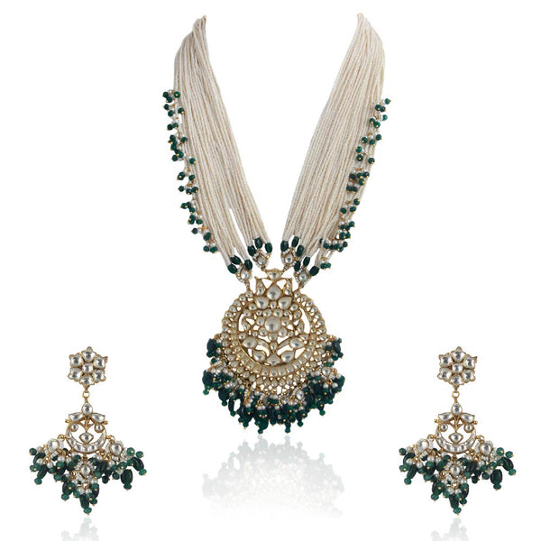 WHITE & GREEN NECKLACE SET