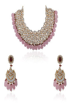 Light Pink & White Necklace Set