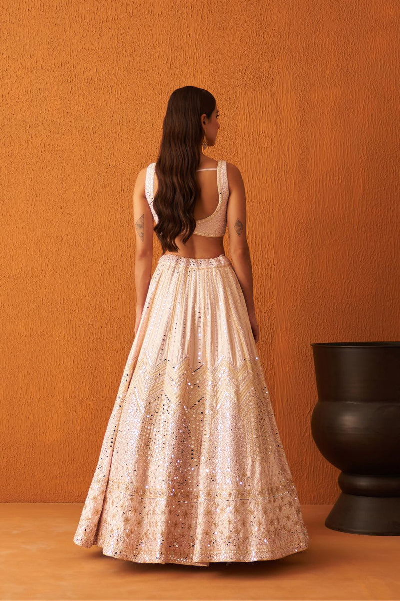 Pink Raw Silk Lehnga Set