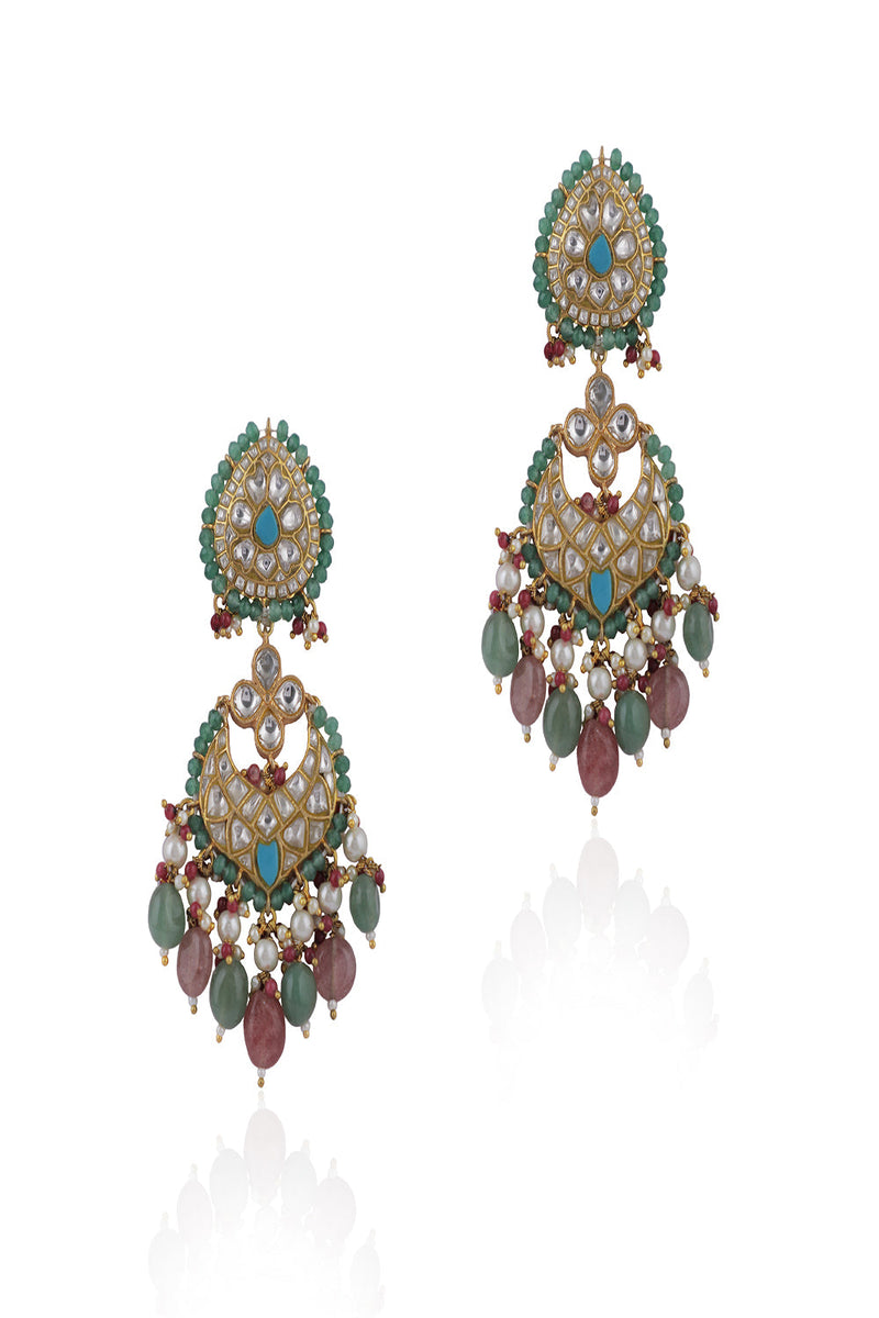 Firozi,Sea Green Earrings