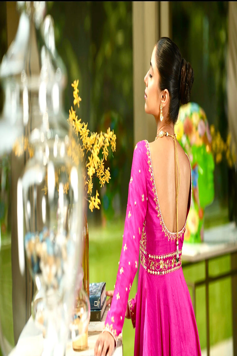 Pink Mahi Anarkali Set