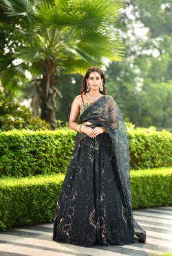 Black Mahi Anarkali Set