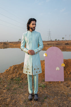 Cloudy Castle Sherwani Set