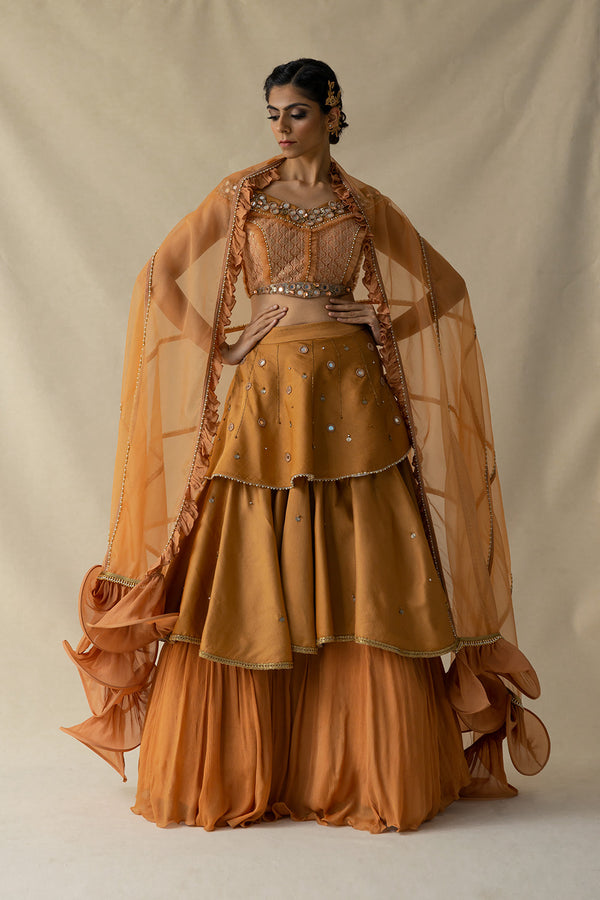 Rust Lehenga
