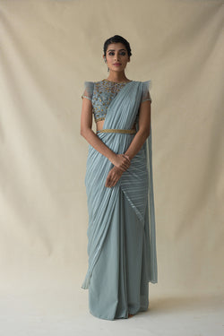 Powder Blue Saree