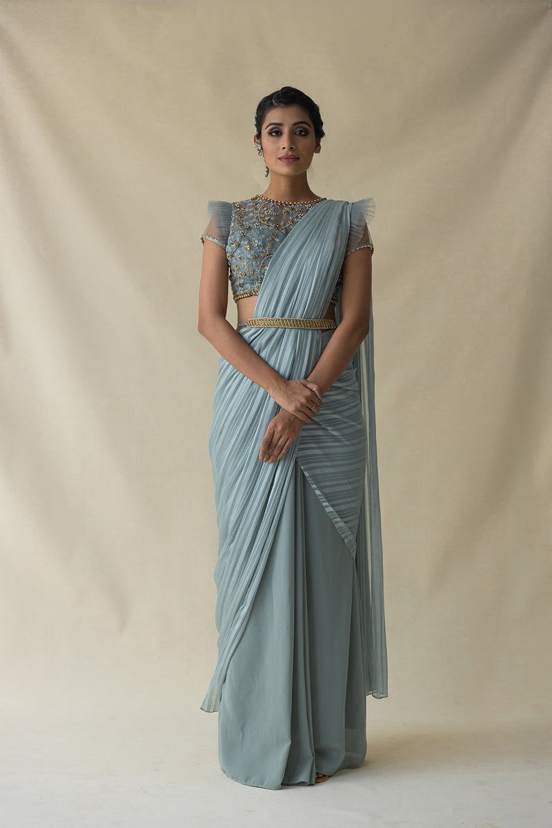 Powder Blue Saree