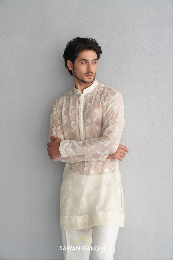 Ivory Rose Cutdana Kurta