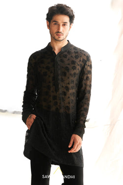 Black Rose Cutdana Kurta