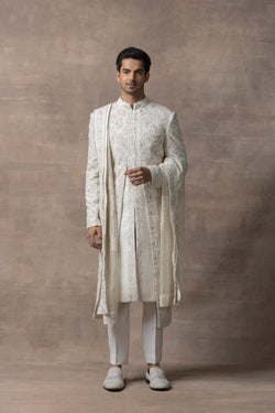 Ivory Front Open Style Sherwani