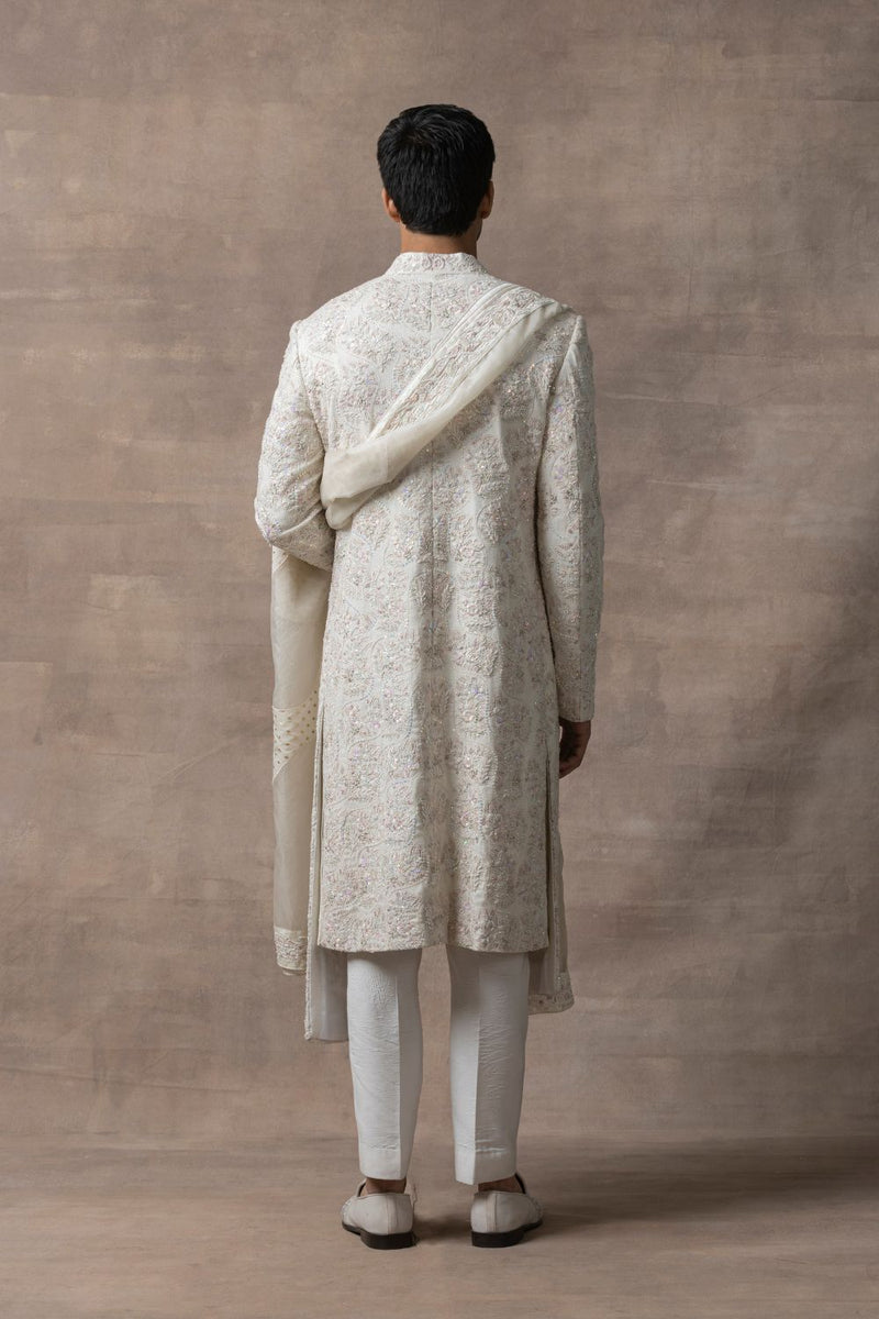 Ivory Front Open Style Sherwani