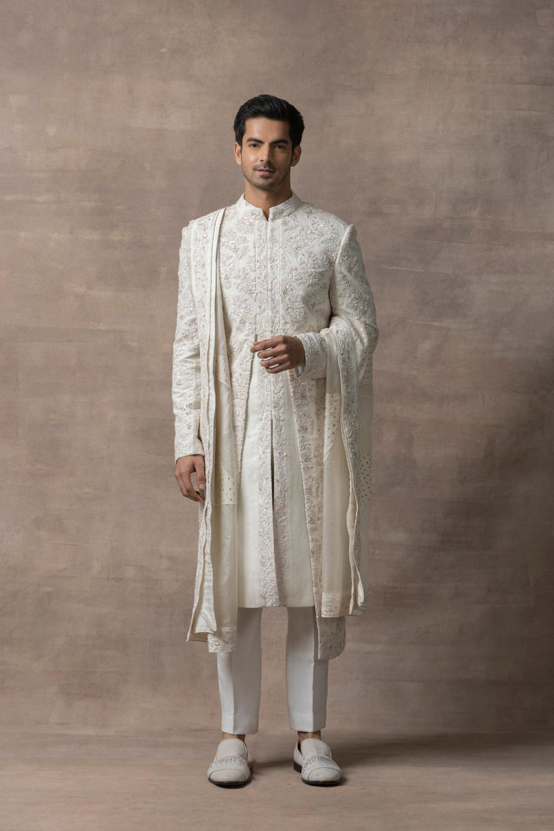 Ivory Front Open Style Sherwani