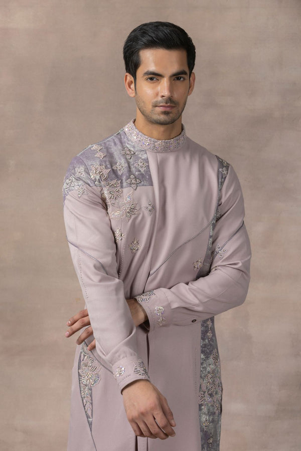 Lavender Panel Kurta Set