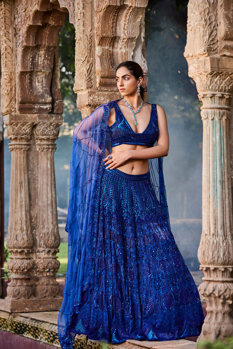 Blue Lehenga Set