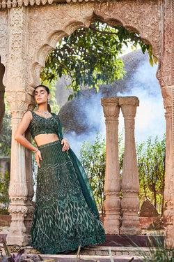 Green Lehenga Set