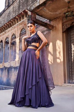 Amethyst Purple Lehenga Set