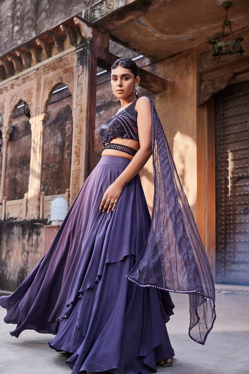 Amethyst Purple Lehenga Set