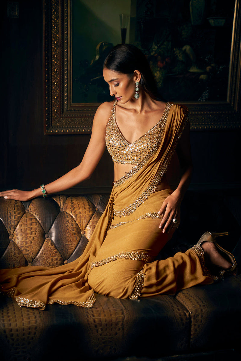 Gold Wrap Around Saree