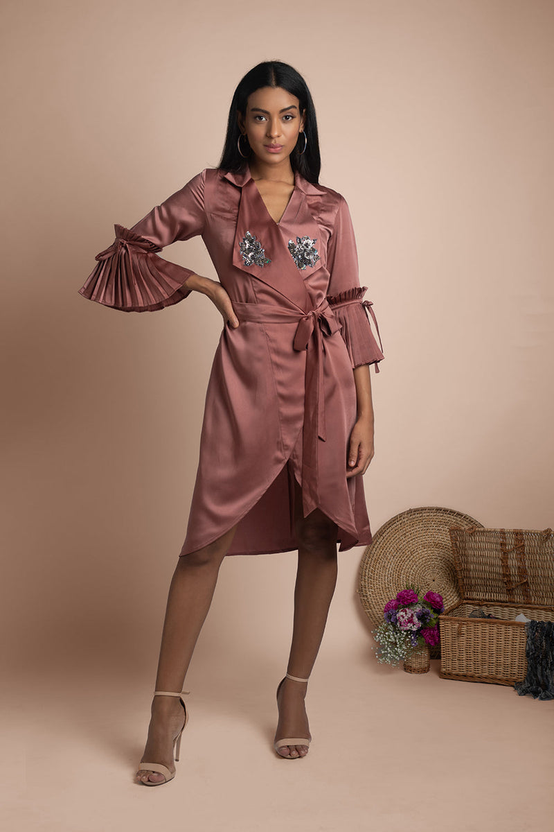 Rose Pink Trench Dress