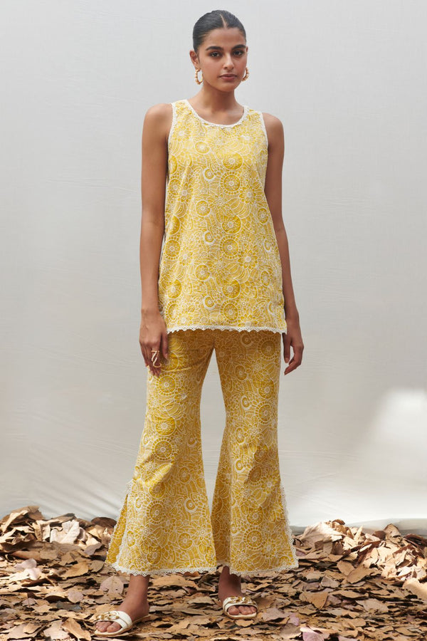 Gardenia Top with Gardenia Pant
