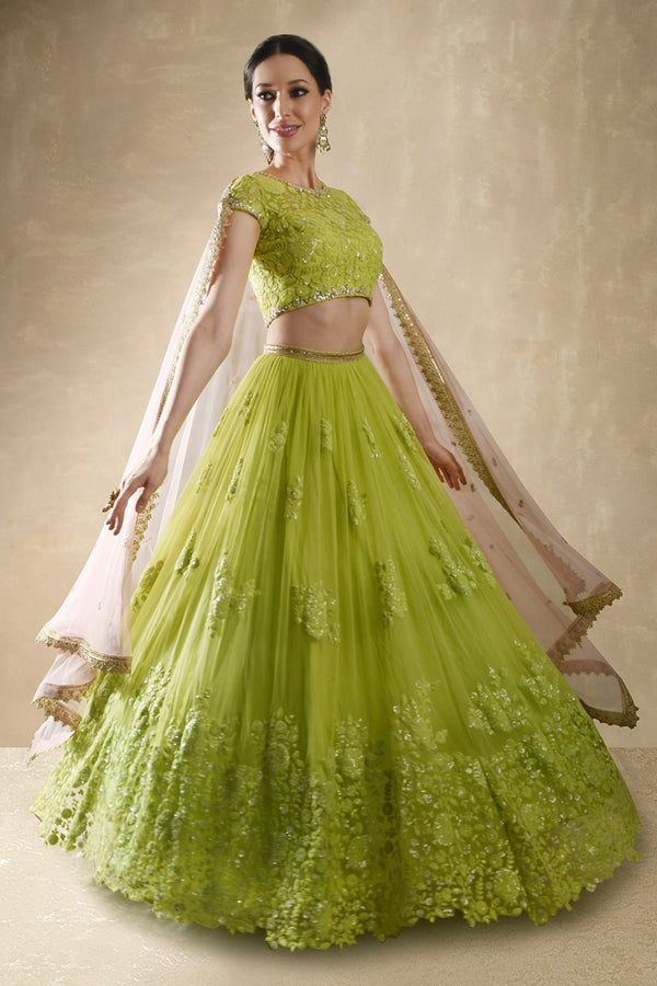 Lime Green Lehenga Set