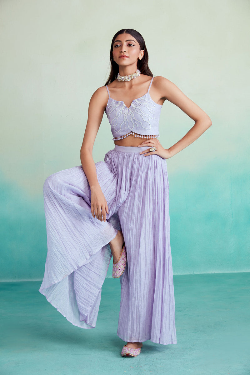 Lavender Mist Sharara Set