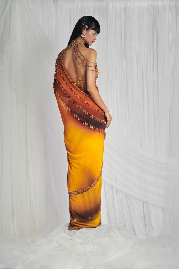 Sol Jewelled Saree with Blouse