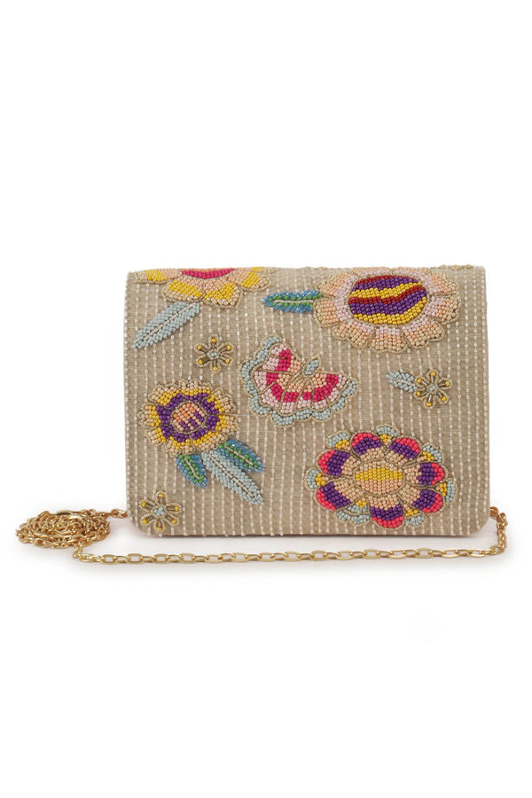 Beaded garden clutch