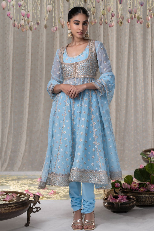 Malang Anarkali Kurta with Malang Churidar Pants