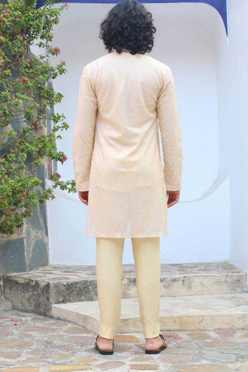 Cosmic Yellow Overlay Shrug With Shirt And Pants