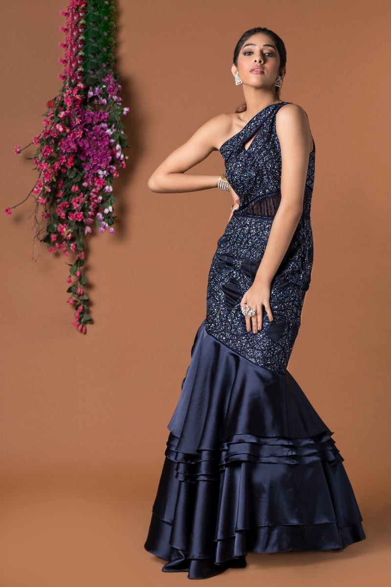 Fuchsia Layered Ruffle Prom Dresses With Slit Off the Shoulder Evening –  Viniodress