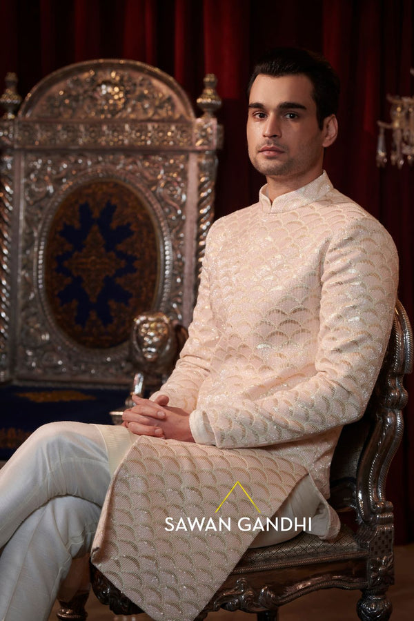 HEAVY CUTDANA AND SEQUIN WORK SHERWANI