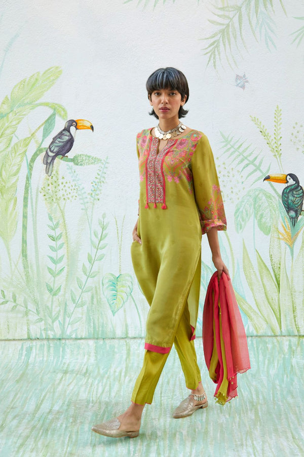 Green Kurta Set