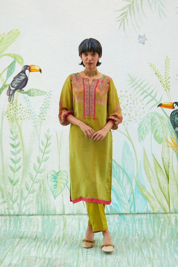 Green Kurta Set