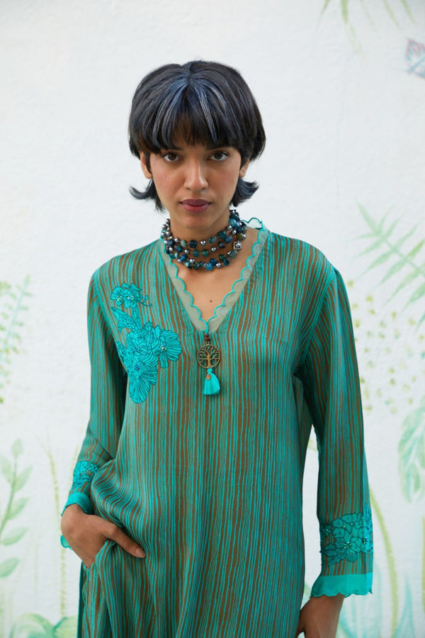 Aqua Kurta Set