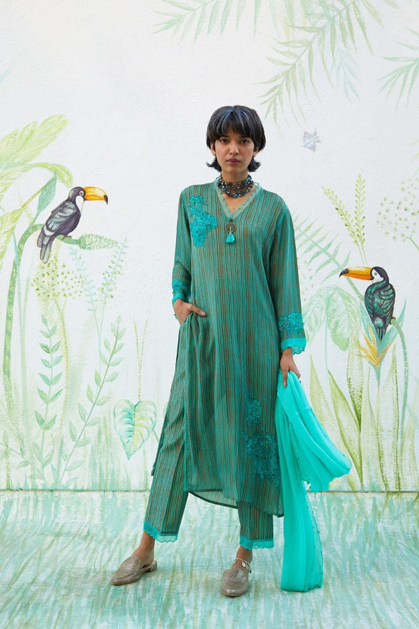 Aqua Kurta Set