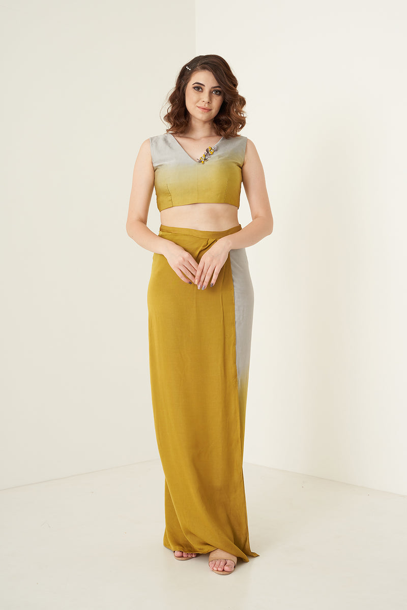 Mustard Skirt Set