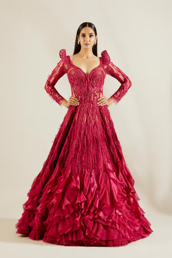 Brill Crimson Gown